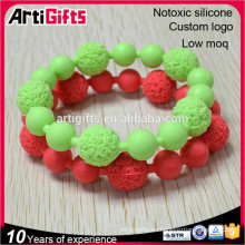 Fashion silicon bead bracelet cheap for full color events